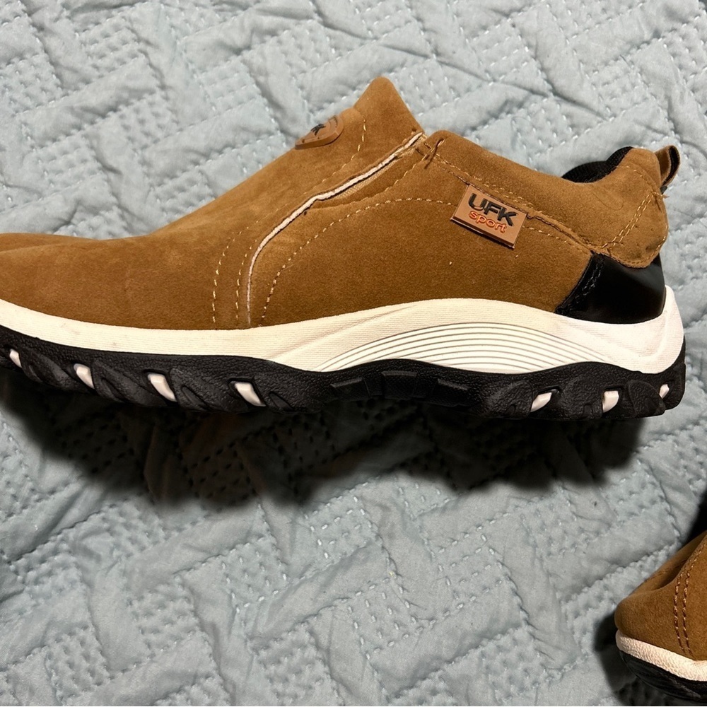 Men's UFK Sport Slip On Shoes Camel Brown Size 43 (9.5) Great Condition - Picture 10 of 13